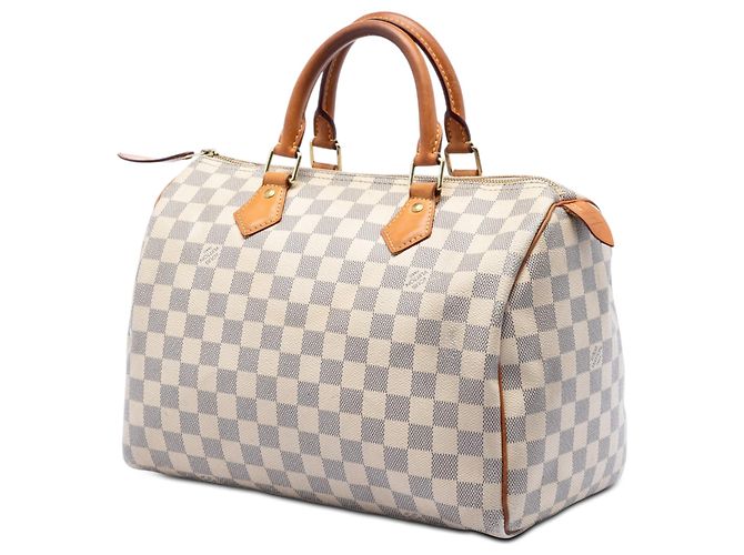 Louis Vuitton White Damier Azur Speedy 30 Bianco - vista 2