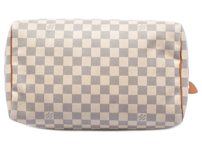 Louis Vuitton White Damier Azur Speedy 30 Bianco - vista 3
