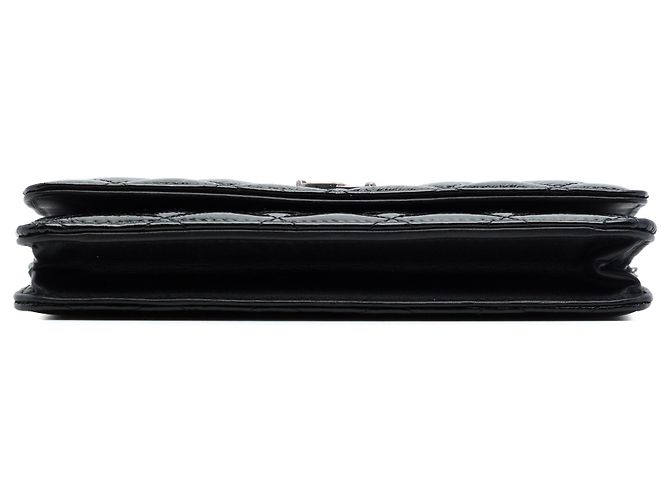 Chanel Black Paris Dallas CC gesteppte Lack-Ziegenleder Wallet on Chain Schwarz - Ansicht 3