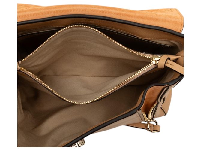 Borsa Faye Day in pelle marrone Chloé Small Caramello - vista 4