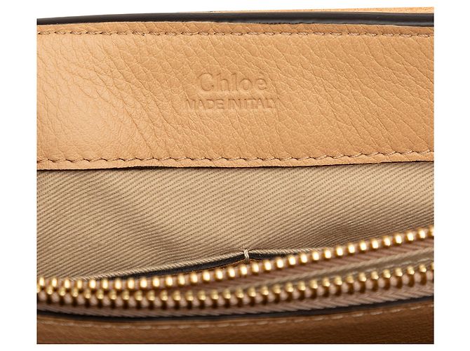 Borsa Faye Day in pelle marrone Chloé Small Caramello - vista 5