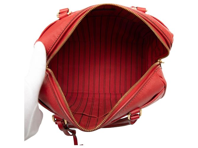 Louis Vuitton Rosso Monogram Empreinte Speedy Bandouliere 25 - vista 4