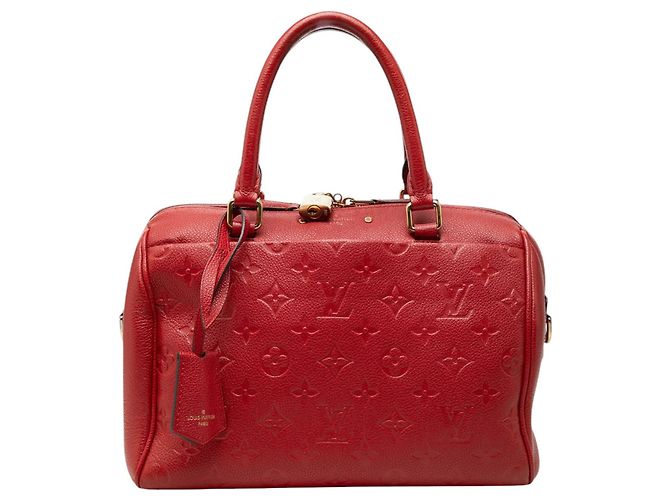 Louis Vuitton Rosso Monogram Empreinte Speedy Bandouliere 25 - vista 6