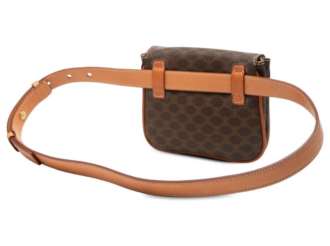 Belt Bag Céline Celine Gürteltasche aus beschichtetem Canvas Macadam Braun - Ansicht 2