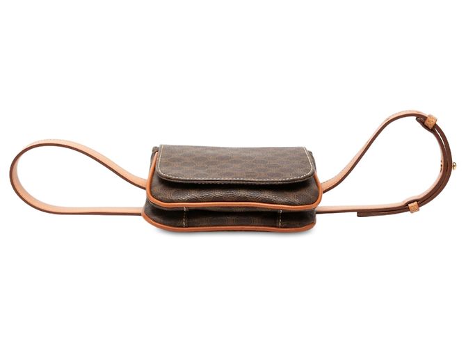 Belt Bag Céline Celine Gürteltasche aus beschichtetem Canvas Macadam Braun - Ansicht 3