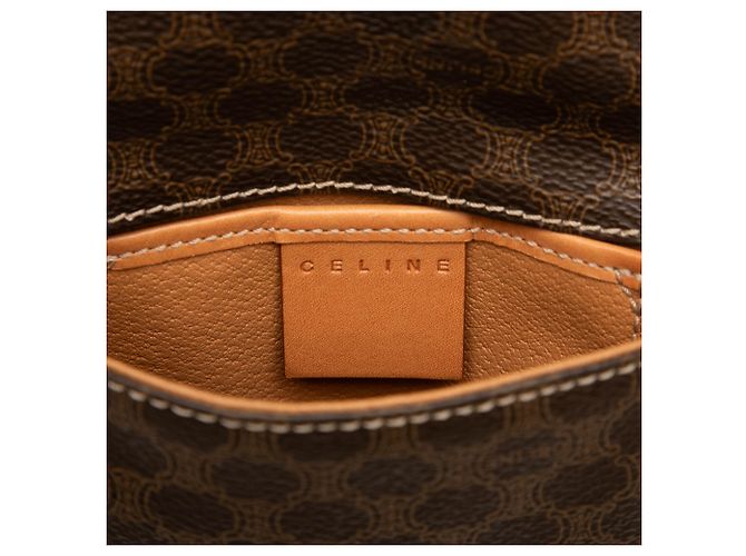 Belt Bag Céline Celine Gürteltasche aus beschichtetem Canvas Macadam Braun - Ansicht 5