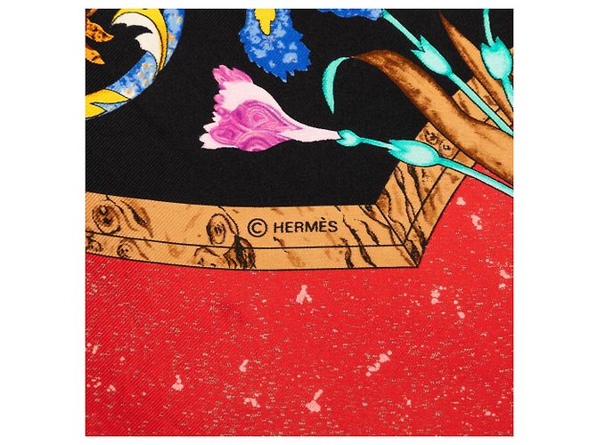 Sciarpa in seta Hermès Black Pierres d Orient et d Occiden 90 - vista 5