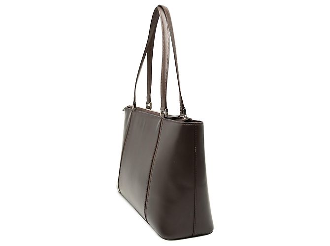 Tote in pelle marrone Burberry Marrone scuro - vista 2