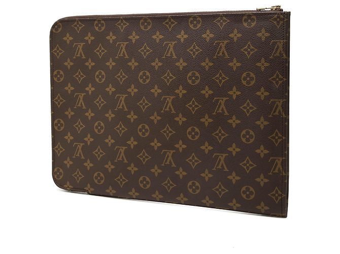 Louis Vuitton Marrone Monogram Poche Documents Portfolio - vista 2
