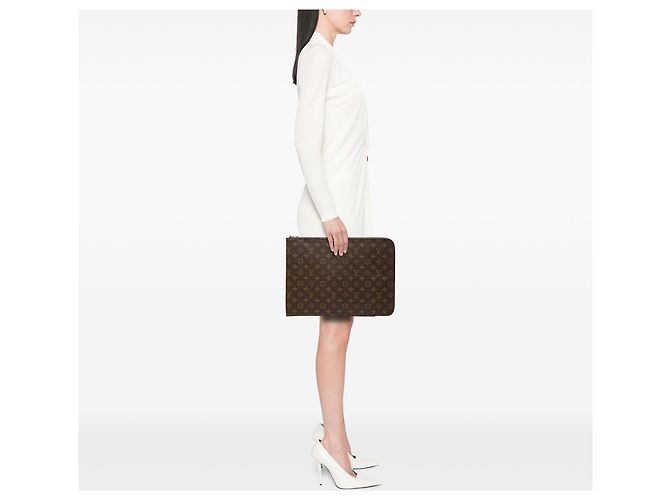 Louis Vuitton Marrone Monogram Poche Documents Portfolio - vista 6