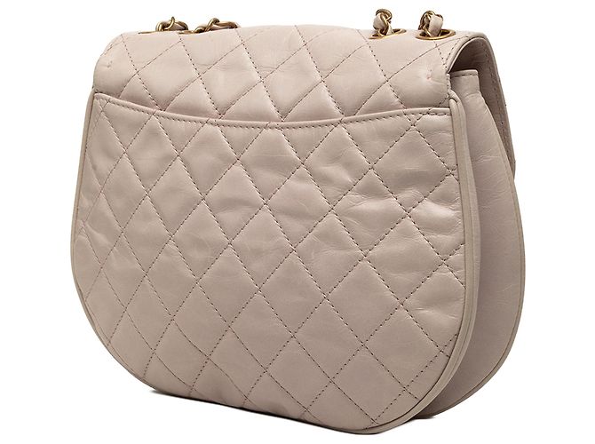 Chanel Beige Medium Aged Calfskin Bubble CC Flap - vista 2