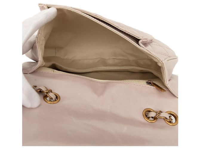 Chanel Beige Medium Aged Calfskin Bubble CC Flap - vista 4