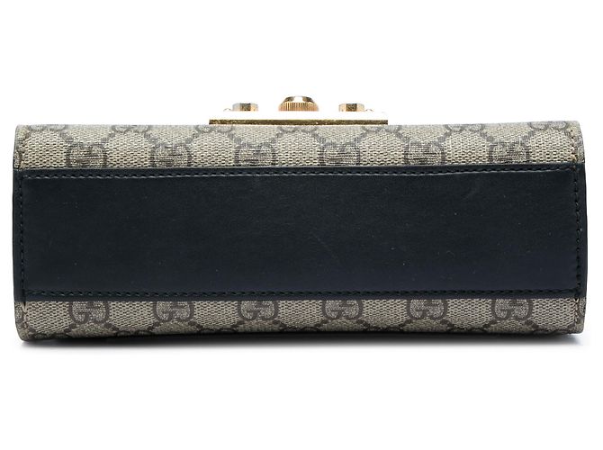 Gucci Beige Small GG Supreme Padlock Crossbody - vista 3