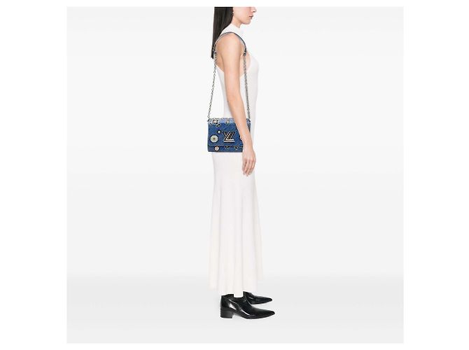 Louis Vuitton Blue Epi Denim Azteque Twist MM - vista 6