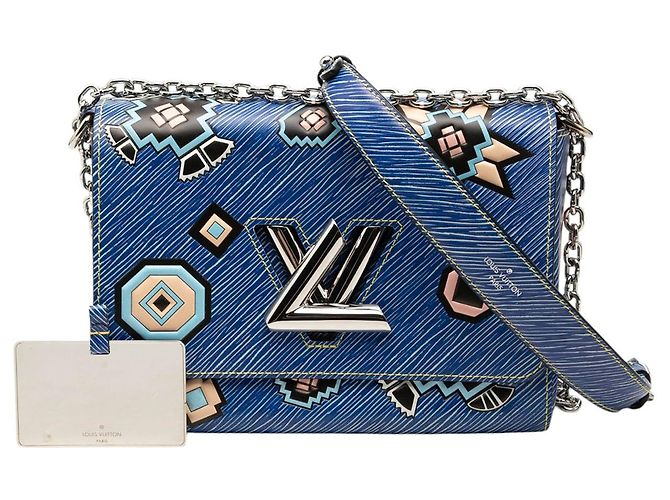 Louis Vuitton Blue Epi Denim Azteque Twist MM - vista 7