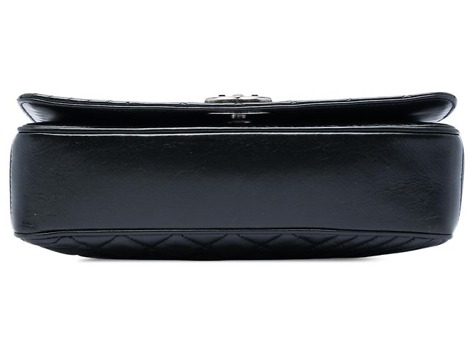 Chanel Black Medium Quilted Aged Calfskin Coco Boy Flap Nero - vista 3