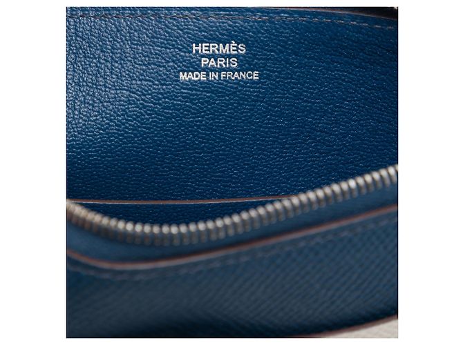 Pochette Rooroo in Barenia ed Epsom marrone Hermès - vista 5