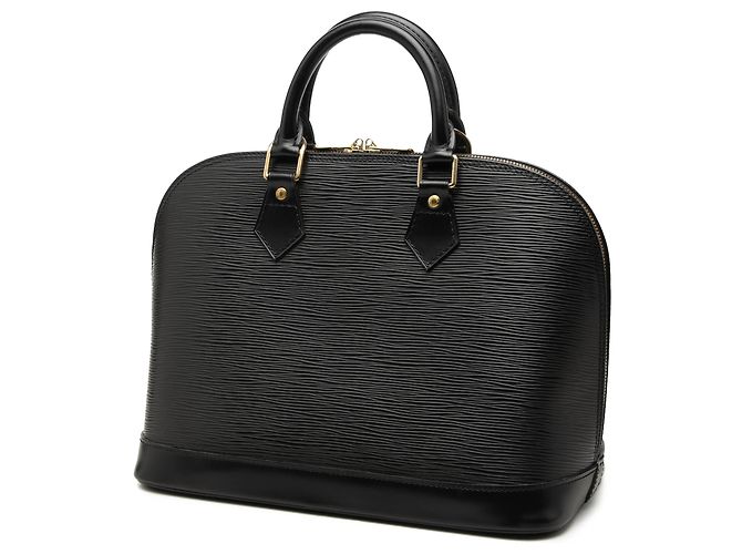 Louis Vuitton Alma PM in pelle Epi nera Nero - vista 2
