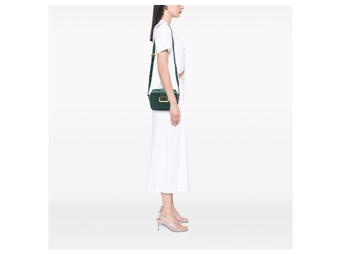 Bolsa transversal Burberry Green Small em couro de bezerro de grão macio com fivela Verde - vista 6