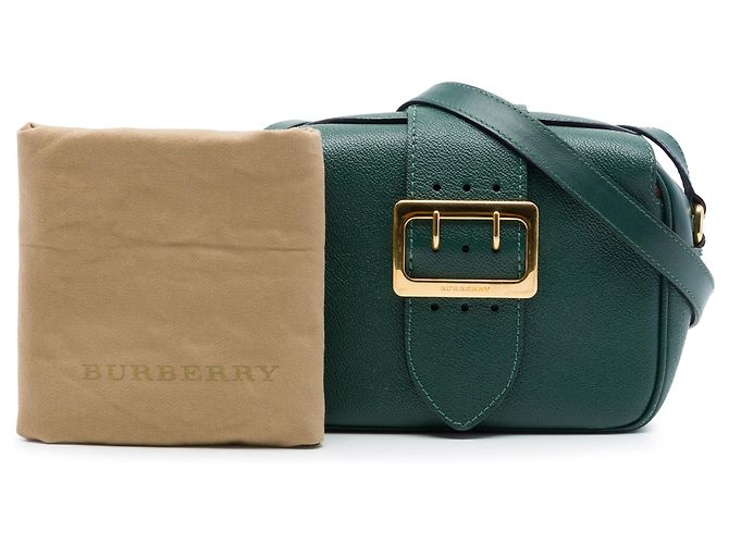 Bolsa transversal Burberry Green Small em couro de bezerro de grão macio com fivela Verde - vista 7