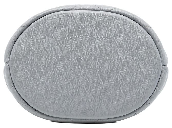 Borsa bucket Chanel Gray CC trapuntata Caviar con catena Marrone - vista 3