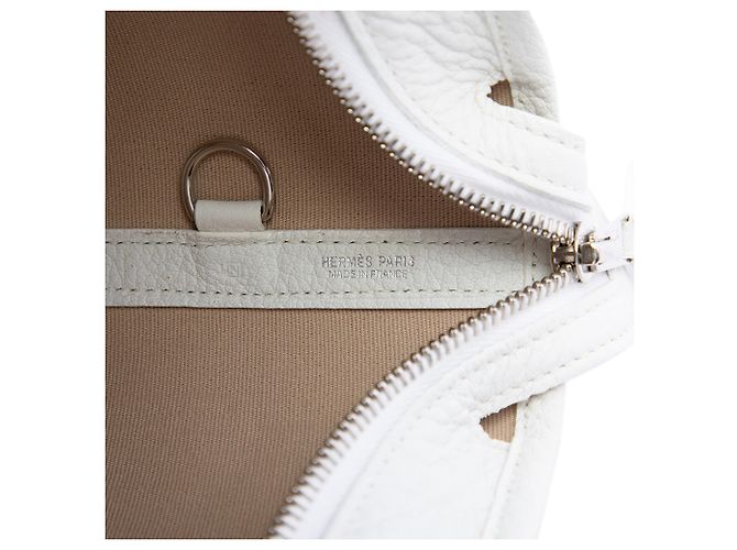 Hermès Garden Party Zip 30 in tela beige e Negonda - vista 5