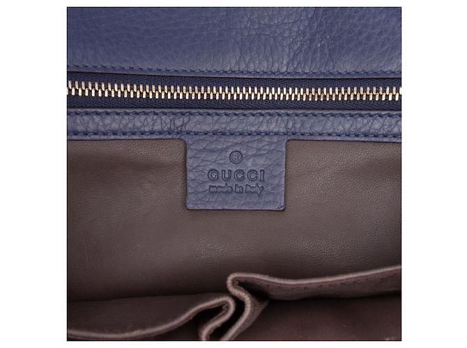 Gucci Miss Bamboo Blu Pelle Media Borsa a Tracolla Blu scuro - vista 5