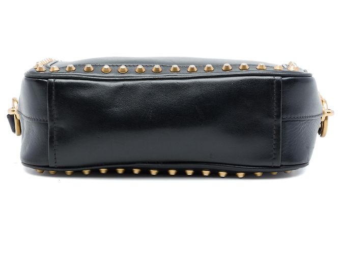 Borsa a tracolla Prada Black City Calf Studded Nero - vista 3
