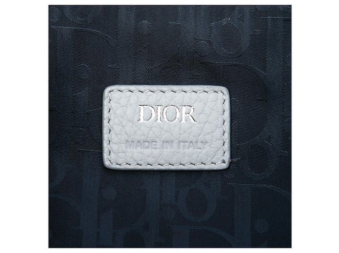 Borsa Saddle Soft in pelle di vitello granulata grigia Dior Marrone Grigio - vista 5