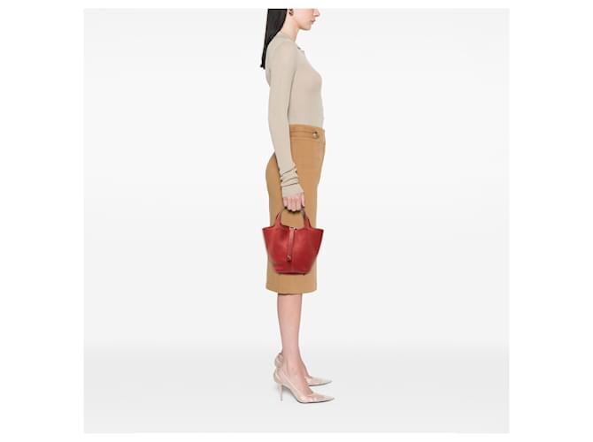 Hermès Red Clemence Picotin Lock 18 Rosso - vista 6