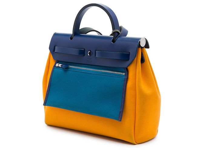 Hermès Orange Toile Herbag Zip Retourne Verso 31 Arancione - vista 2