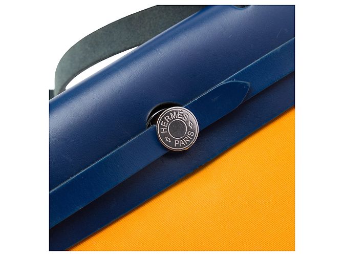 Hermès Orange Toile Herbag Zip Retourne Verso 31 Arancione - vista 5
