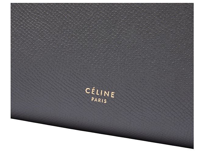 Belt Bag Céline Borsa Belt in pelle di vitello micro granulata grigia Celine Marrone - vista 5