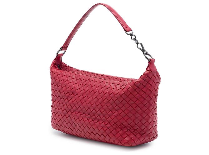 Borsa a tracolla Bottega Veneta in nappa rossa Intrecciato - vista 2