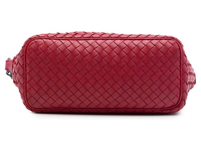 Borsa a tracolla Bottega Veneta in nappa rossa Intrecciato - vista 3