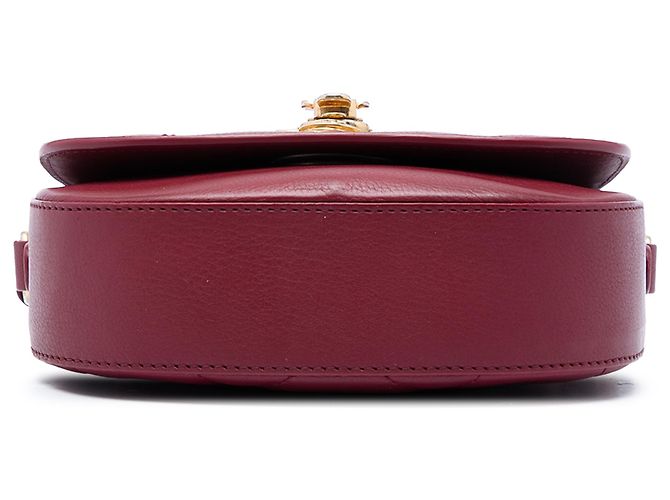 Chanel Red Quilted Calfskin Camellia Turn Lock Flap Rosso Bordò - vista 3