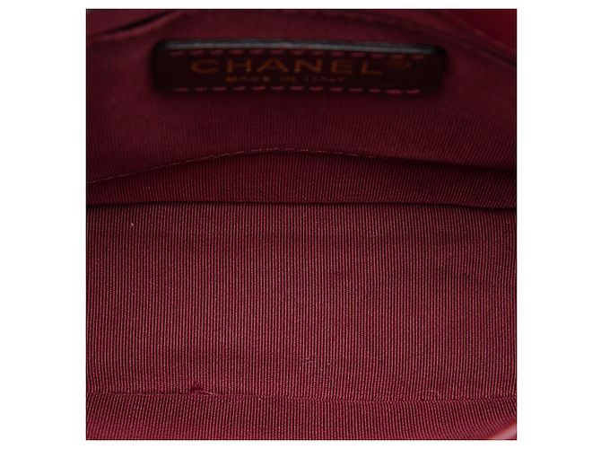 Chanel Red Quilted Calfskin Camellia Turn Lock Flap Rosso Bordò - vista 4