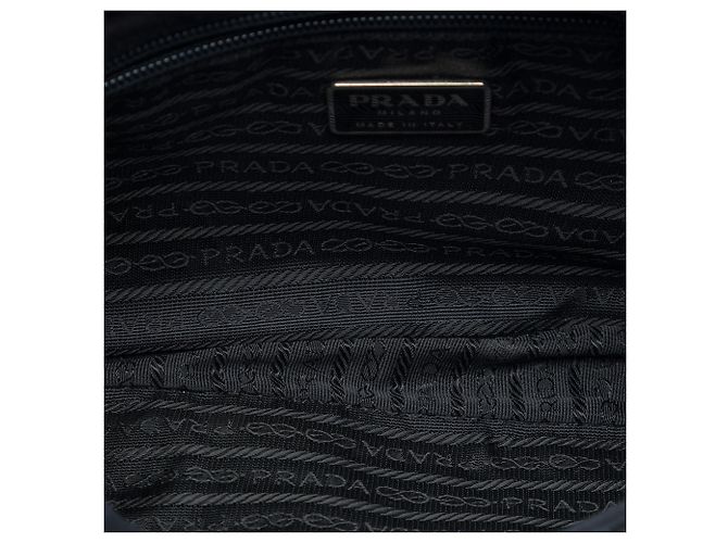 Borsa a tracolla in lana nera Prada Nero - vista 4