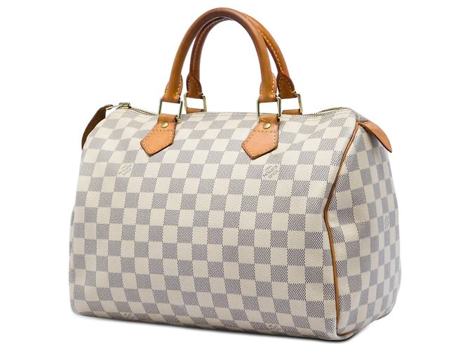 Louis Vuitton White Damier Azur Speedy 30 Bianco - vista 2