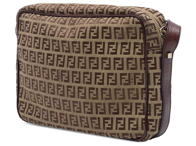 Fendi Braun Zucchino Canvas Crossbody Hellbraun - Ansicht 2