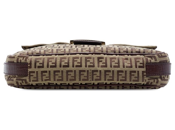 Fendi Braun Zucchino Canvas Crossbody Hellbraun - Ansicht 3