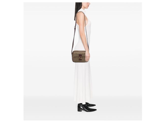 Fendi Braun Zucchino Canvas Crossbody Hellbraun - Ansicht 6