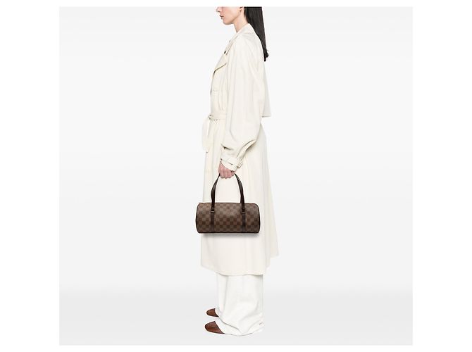 Louis Vuitton Marrone Damier Ebene Papillon 30 - vista 6