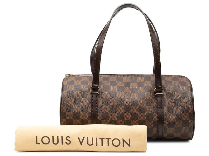Louis Vuitton Marrone Damier Ebene Papillon 30 - vista 7