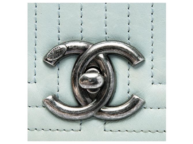 Chanel Blue Medium Quilted Calfskin Korean Garden Flap Blu chiaro - vista 5