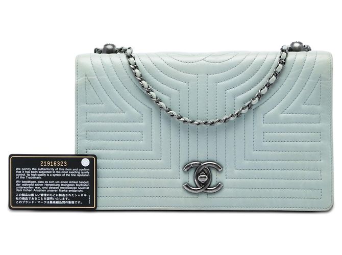 Chanel Blue Medium Quilted Calfskin Korean Garden Flap Blu chiaro - vista 7