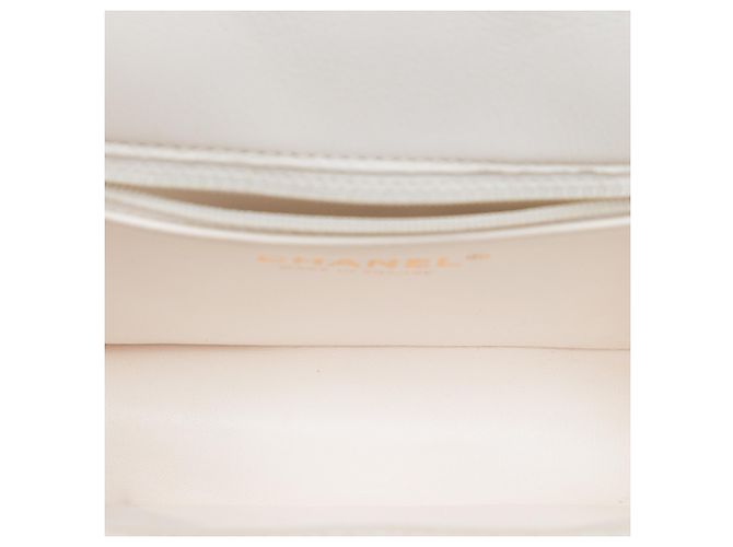 Chanel White Mini Quilted Caviar Sweet Flap Bianco - vista 4