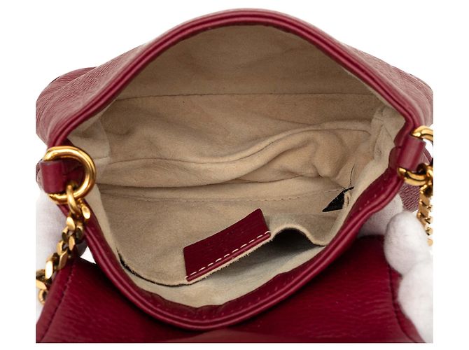 Gucci Rosso Pelle di Vitello Piccolo 1973 Chain Crossbody - vista 4