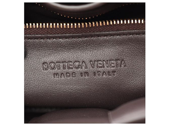 Borsa Bottega Veneta Marrone Nappa Intrecciato Padded Chain Cassette - vista 4