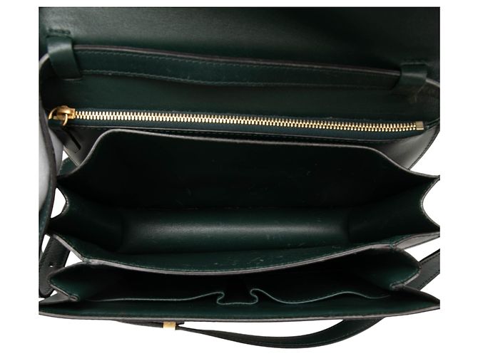 Céline Celine Green Medium Calfskin Classic Box Verde Verde oscuro - vista 4